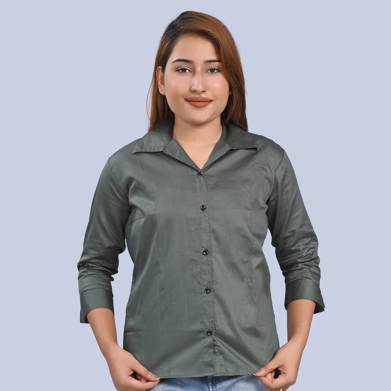 WOMEN`S LIGHT GREEN SHIRT