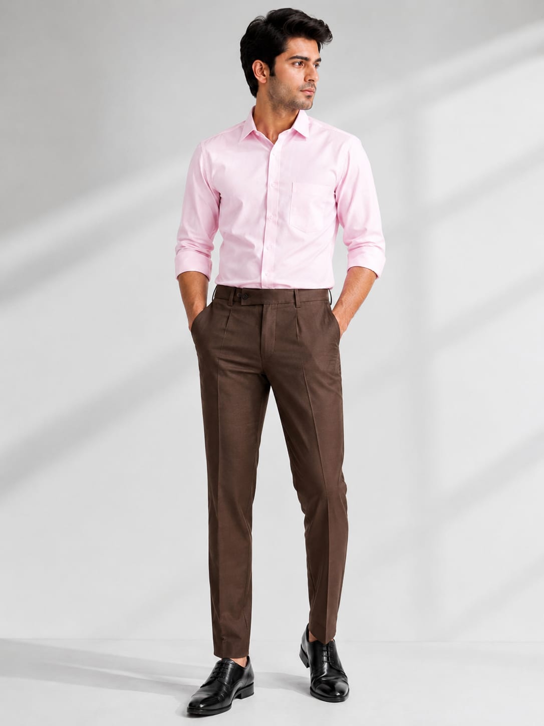 MEN'S DARK BROWN FORMAL TROUSER