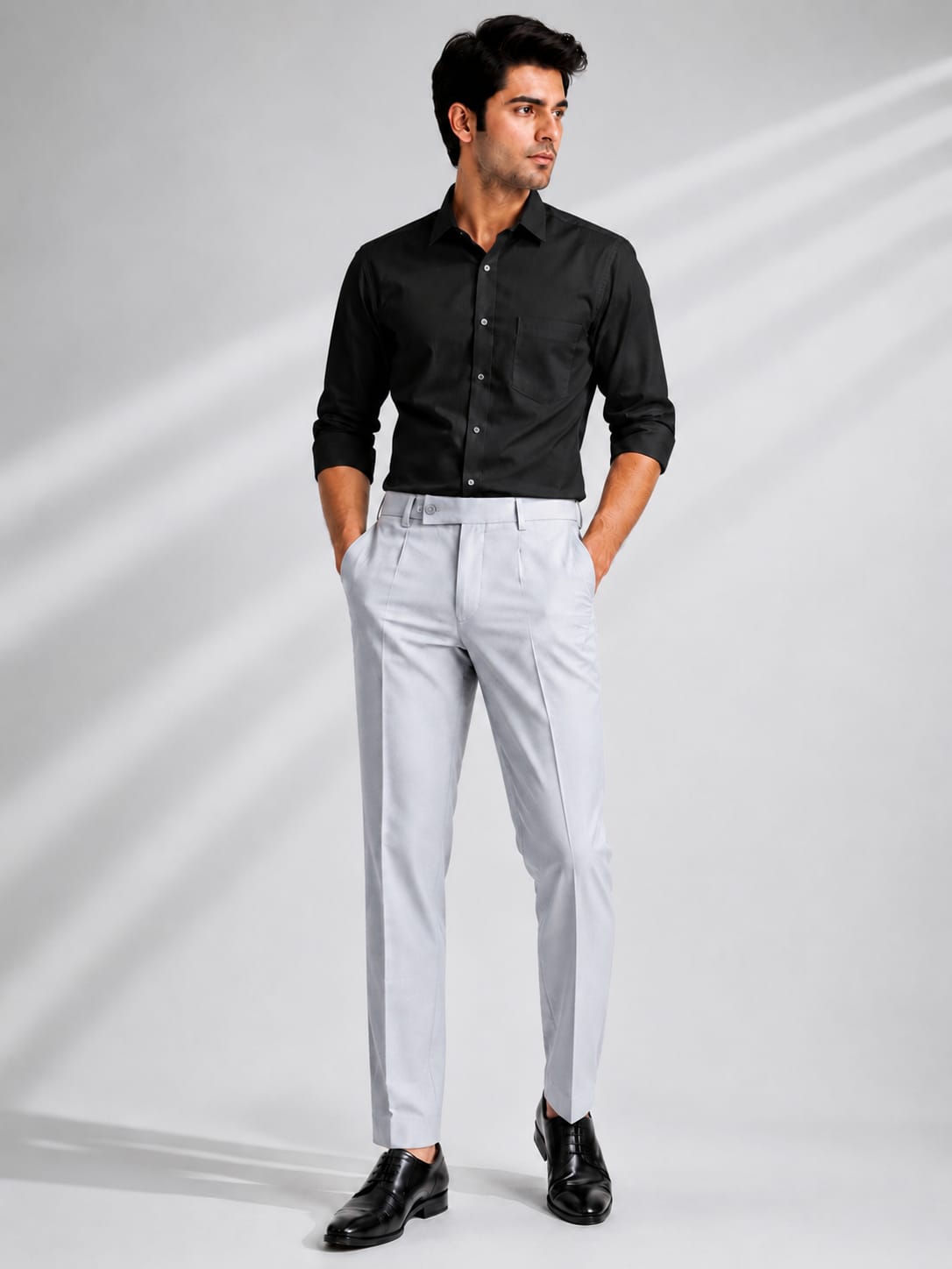 MEN'S DARK GREY FORMAL TROUSER
