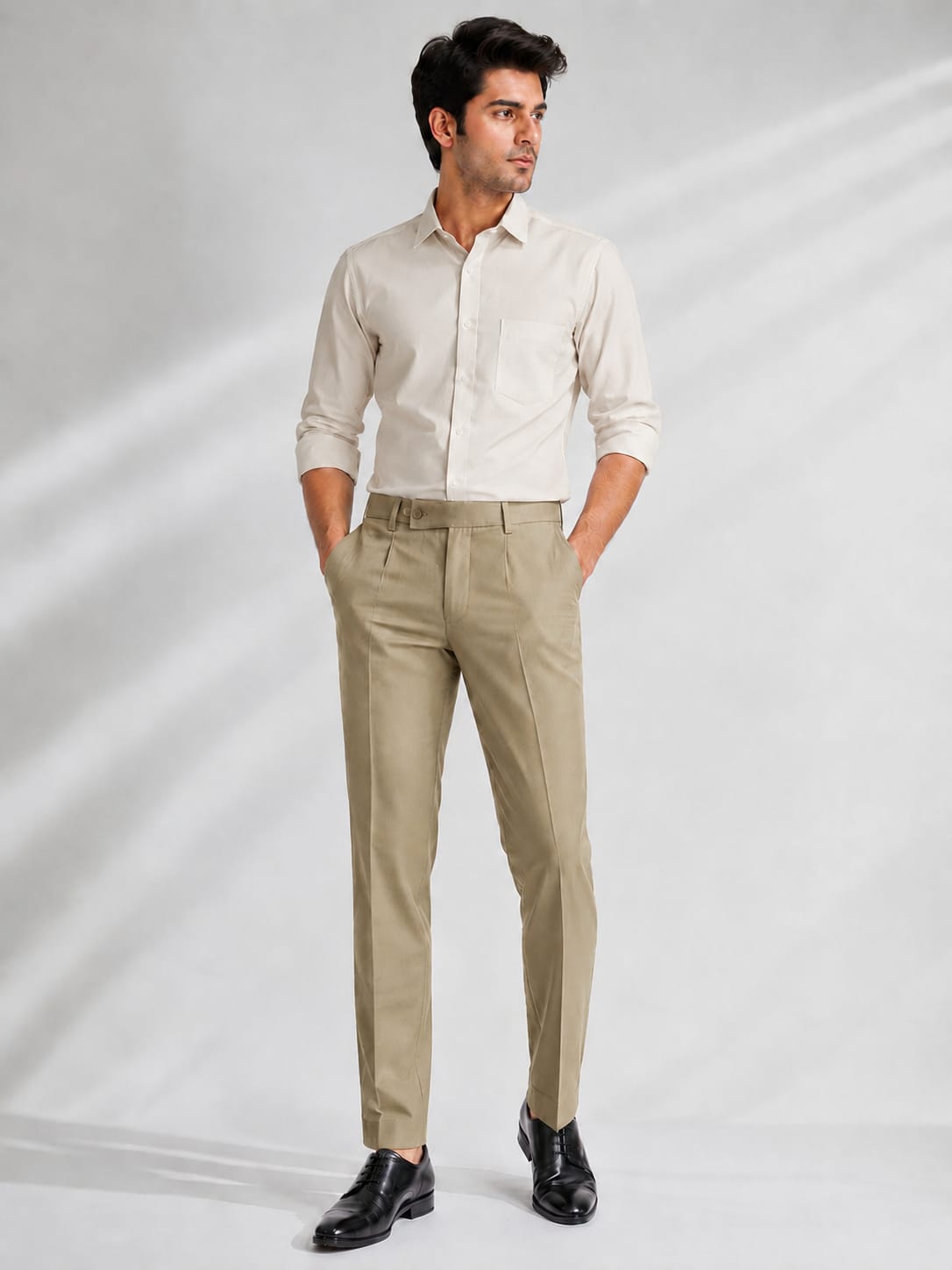 MEN'S LIGHT KHAKI FORMAL TROUSER