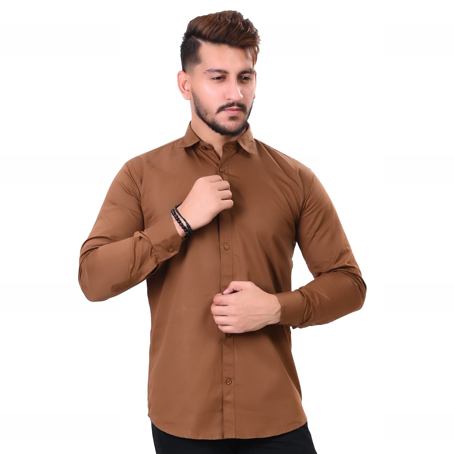 MEN'S BROWN SHIRT