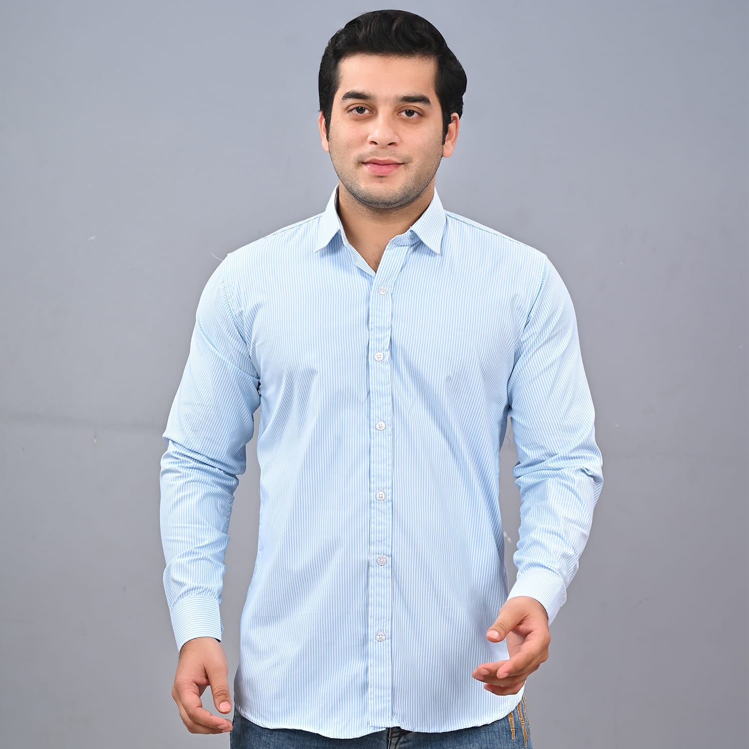 MEN'S SKY BLUE LINING SHIRT