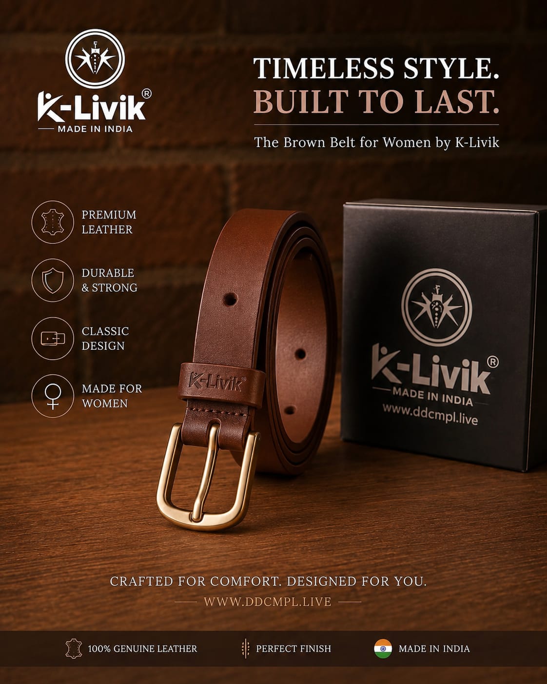 WOMEN'S BROWN BELT