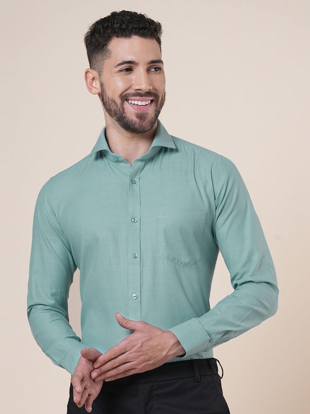 MEN'S LIGHT GREEN SHIRT