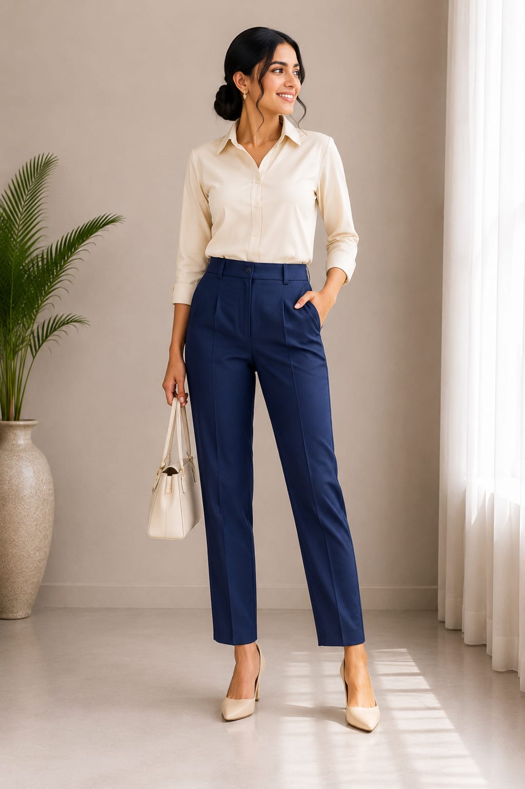WOMEN'S BLUE TROUSER