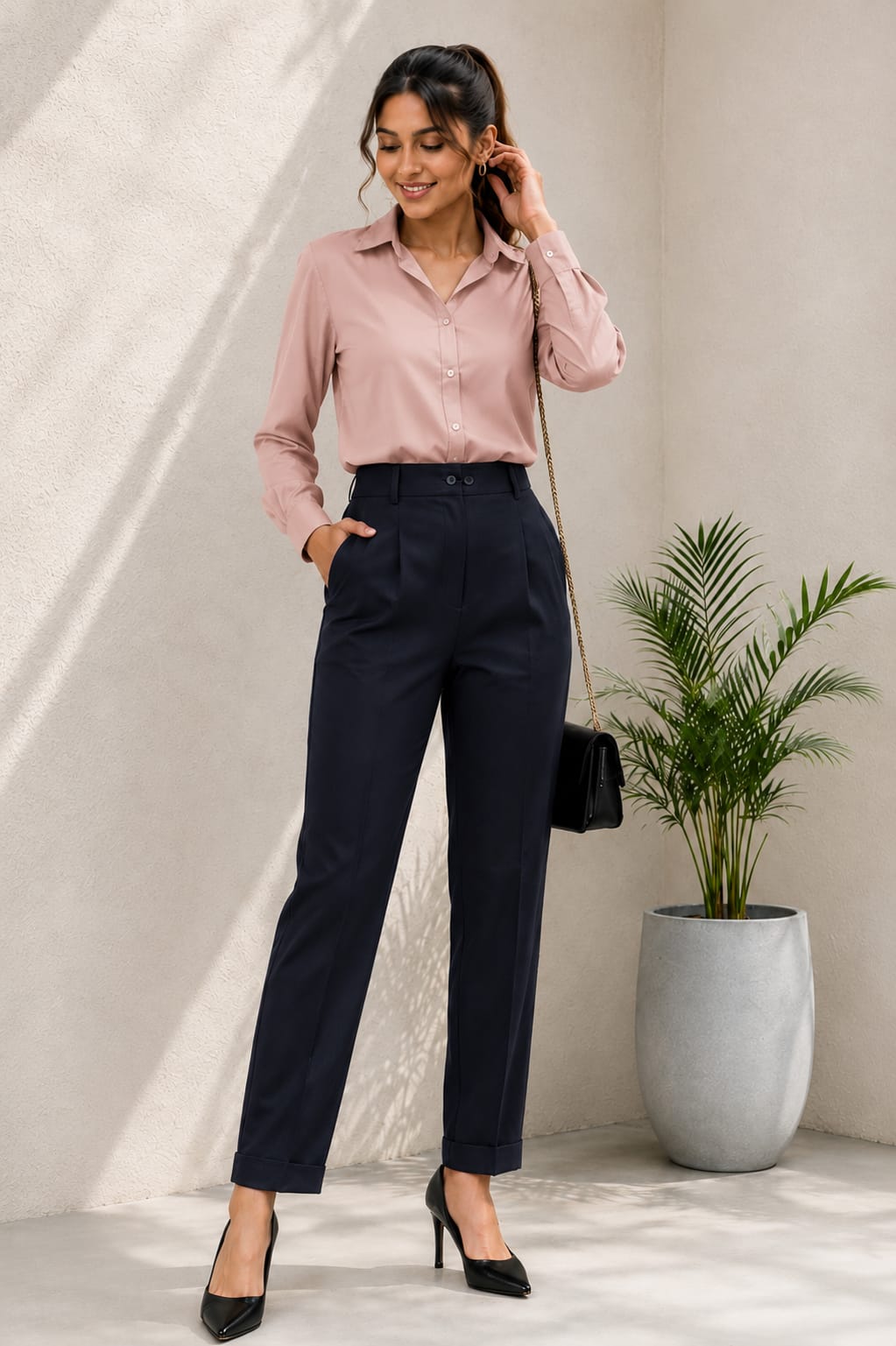 WOMEN'S BLACK TROUSER