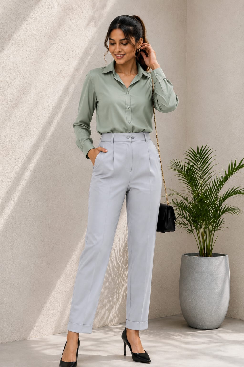 WOMEN'S GREY TROUSER