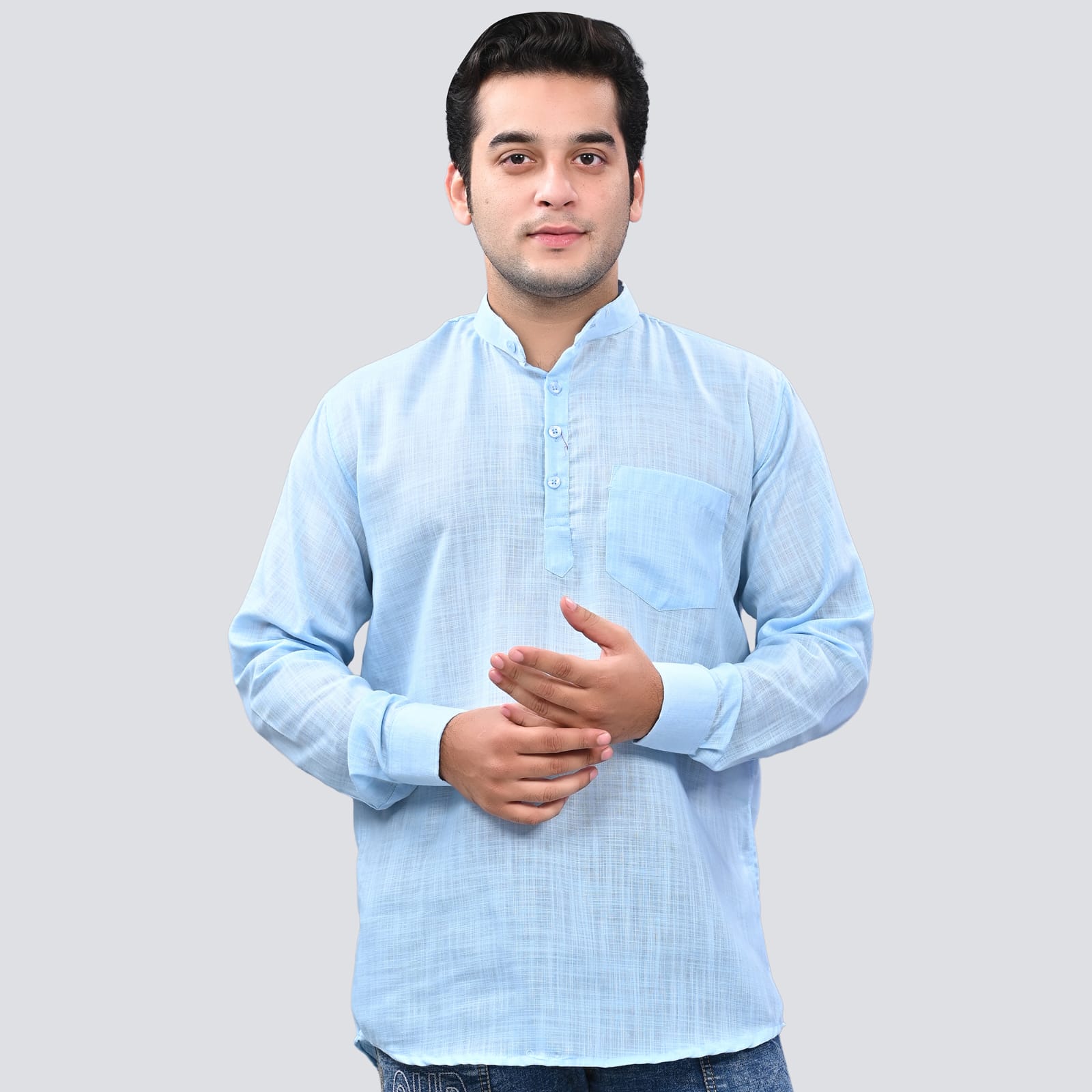 MEN'S SKY BLUE KURTA