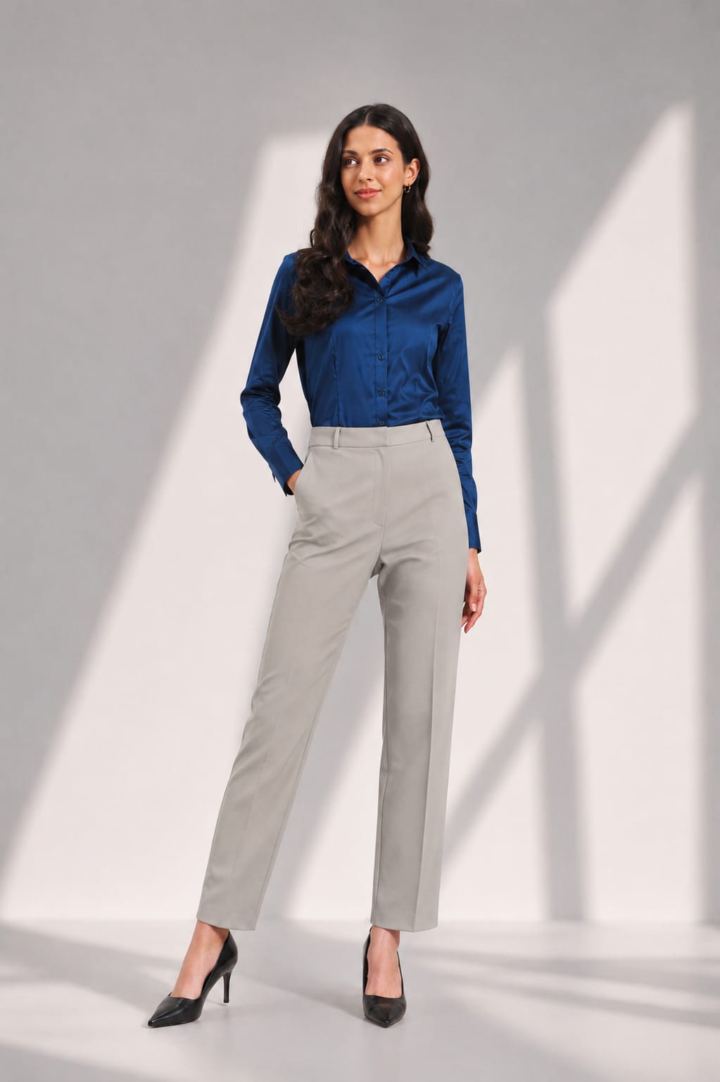 WOMEN'S  BLUE FORMAL SHIRT