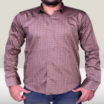 MEN'S GREY CHECKS PRINTED SHIRT