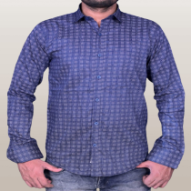 MEN;S BLUE CHECKS PRINTED SHIRT