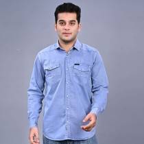 MEN'S LIGHT BLUE DENIM SHIRT