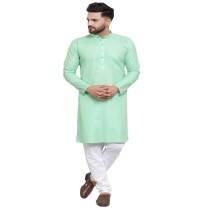 MEN'S LIGHT GREEN KURTA PAJAMA COMBO