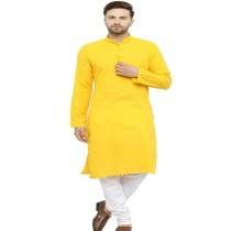 MEN'S YELLOW KURTA PAJAMA COMBO