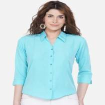 WOMEN'S LIGHT BLUE SHIRT