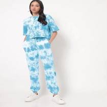 WOMEN'S BLUE WHITE TRACK SUIT